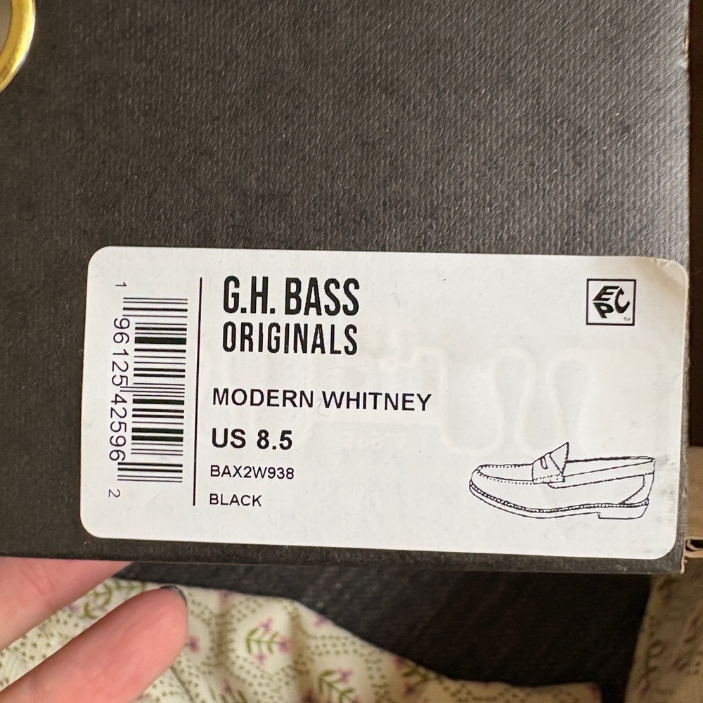 G.H. Bass & Co. Textured Black Leather Loafers size 8.5 women’s - Picture 4 of 5